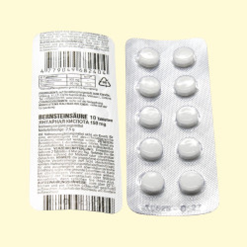 Янтарная кислота 10 таблеток, 150 мг